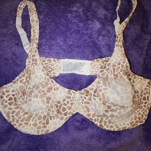 Bali Bra size 36C tan giraffe print